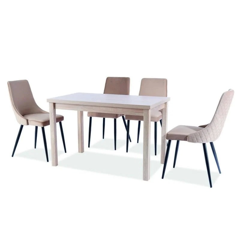 Стілець PIANO B VELVET чорний каркас / беж BLUVEL 28 Signal