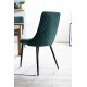 Стілець PIANO B VELVET чорний каркас / зелений BLUVEL 78 Signal