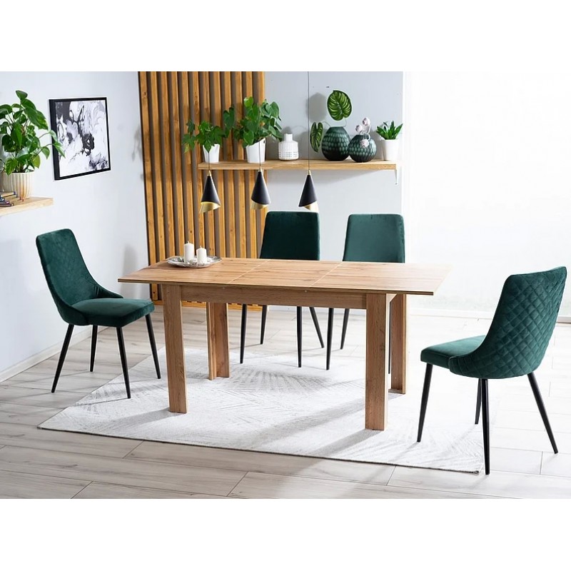 Стілець PIANO B VELVET чорний каркас / зелений BLUVEL 78 Signal