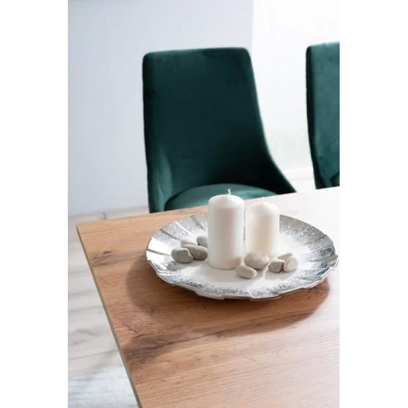 Стілець PIANO B VELVET чорний каркас / зелений BLUVEL 78 Signal