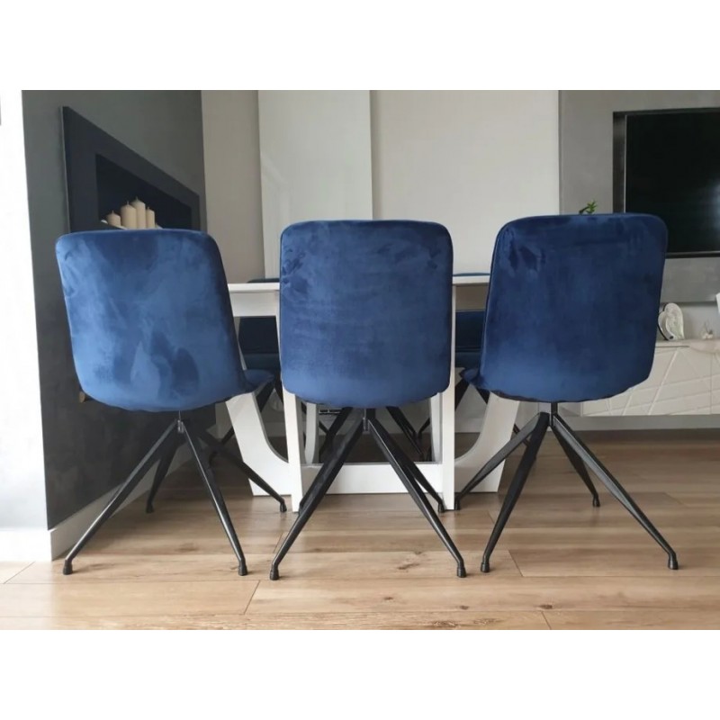 Стілець Texo Velvet Синій / Чорний Signal