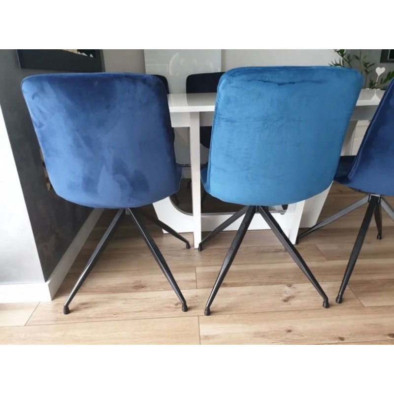 Стілець Texo Velvet Синій / Чорний Signal