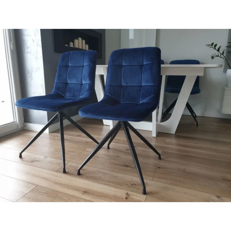 Стілець Texo Velvet Синій / Чорний Signal