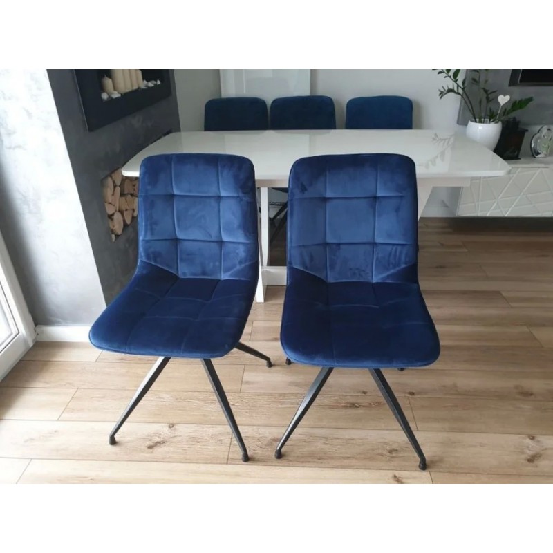 Стілець Texo Velvet Синій / Чорний Signal