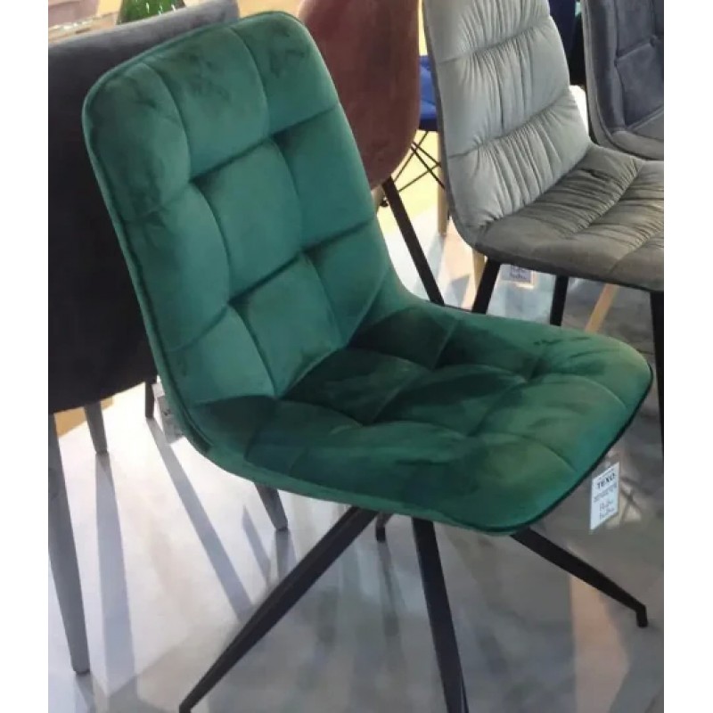 Стілець Texo Velvet Зелений / Чорний Signal