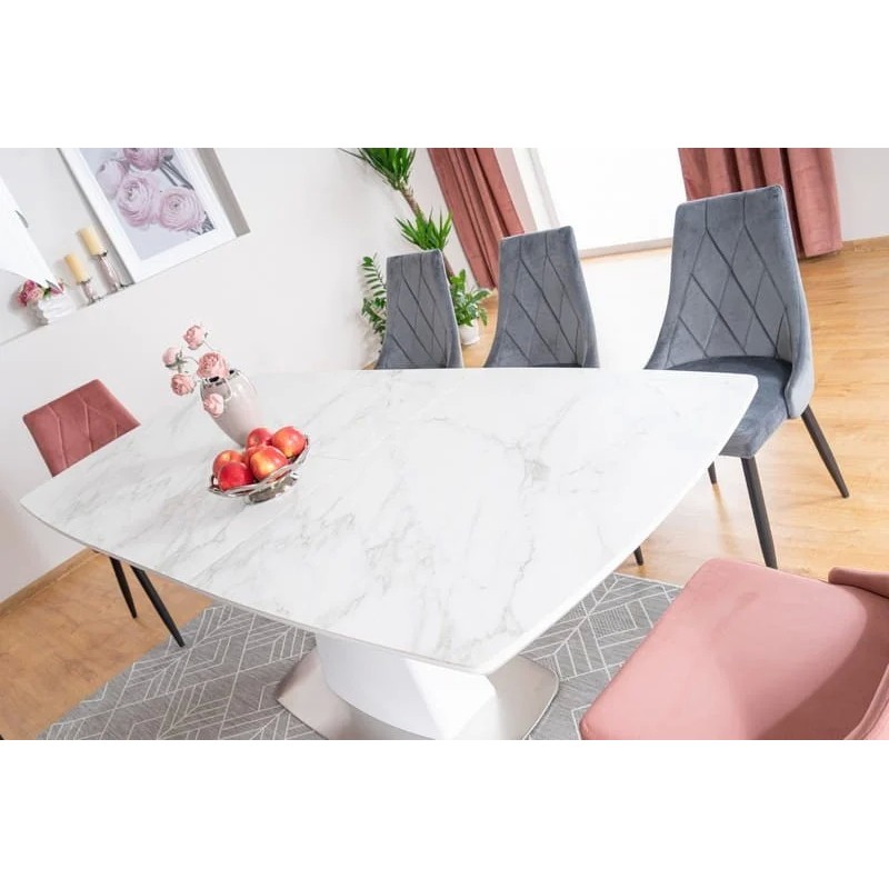 Стілець Trix B Velvet Сірий / Чорний Signal