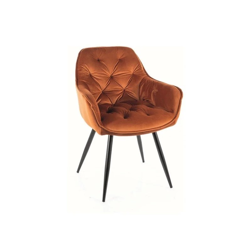 Стілець кухонний CHERRY VELVET чорний каркас/цинамон BL.4215 Signal