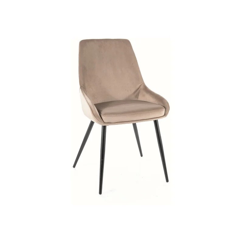 Стілець кухонний COBE VELVET чорний каркас/темний беж BL.40 Signal