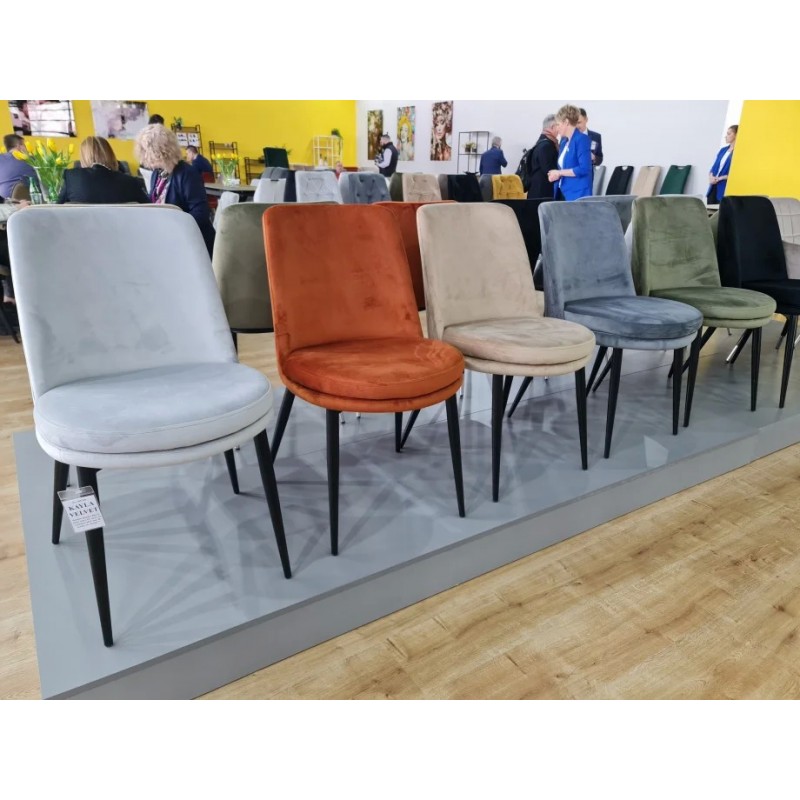 Стілець кухонний KAYLA VELVET чорний каркас/беж BL.28 Signal