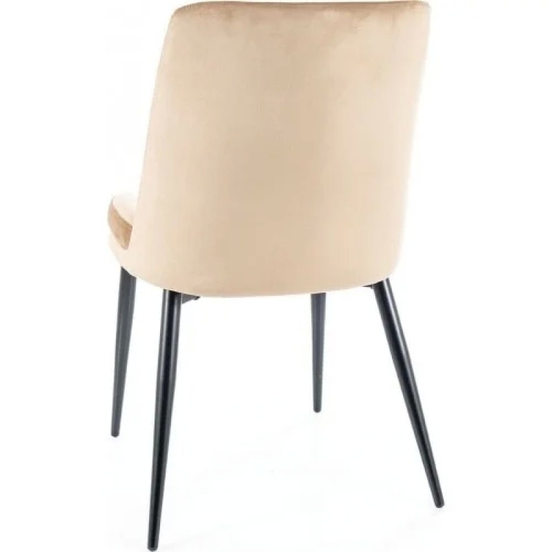 Стілець кухонний KAYLA VELVET чорний каркас/беж BL.28 Signal