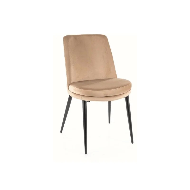 Стілець кухонний KAYLA VELVET чорний каркас/беж BL.28 Signal