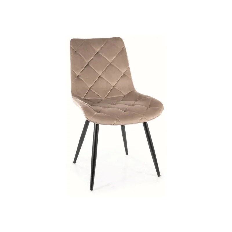 Стілець кухонний RALPH VELVET чорний каркас/темний беж BL.40 Signal