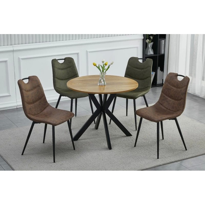 Крісло ALOE каркас Чорний / Коричневий TAP. 212 ALOEMICBR Signal