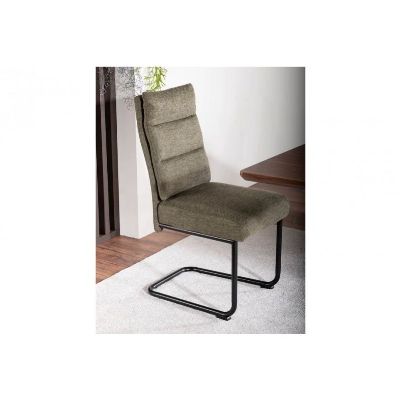 Крісло BERRY BREGO CHAIR Чорний каркас / Оливковий77 BERRYBRCOL Signal