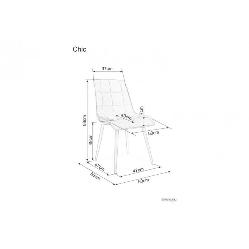 Крісло CHIC BREGO Чорний каркас / Сірий 18 CHICBRCCSZ Signal