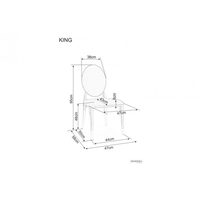 Крісло KING VELVET Золотий каркас / Бежевий BLUVEL 28 KINGVZLBE Signal