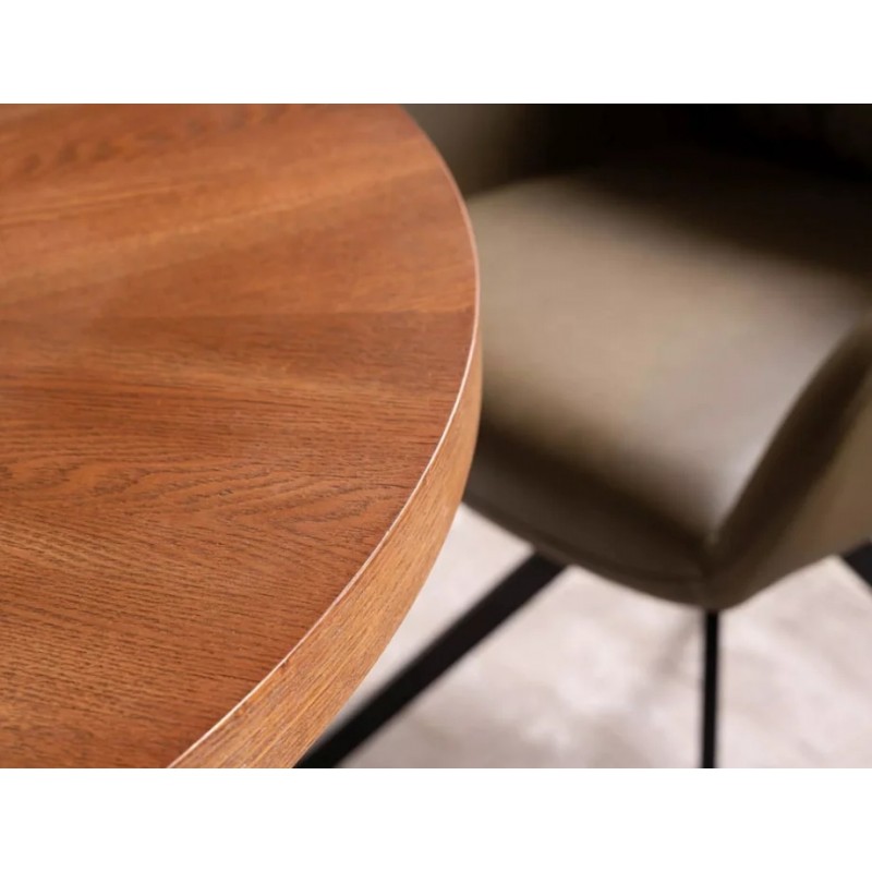 Обідній стіл AMADEO Горіх / Чорний мат Діаметр 80 AMADEOORCFI80 Signal