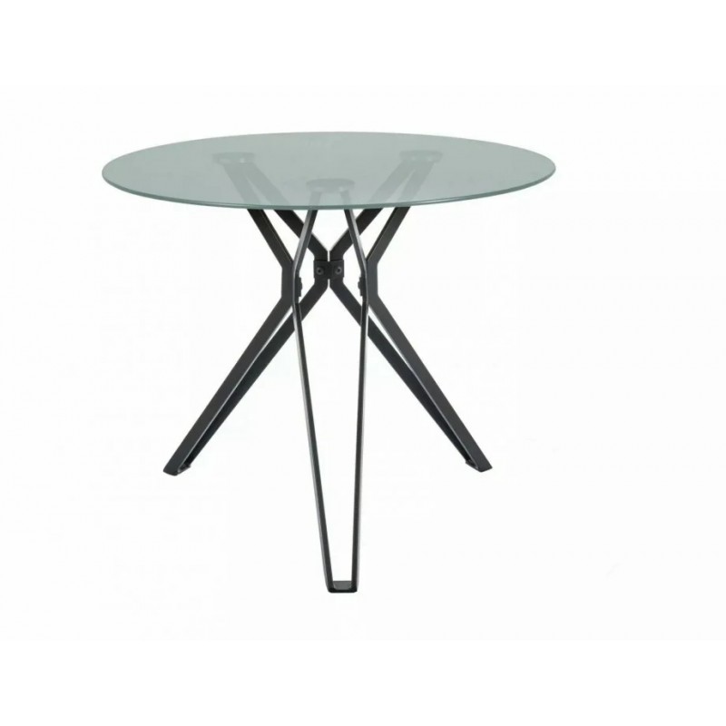 Обідній стіл COLT Прозорий / Чорний стелаж Діаметр 90 COLTSCFI90 Signal