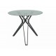 Обідній стіл COLT Прозорий / Чорний стелаж Діаметр 90 COLTSCFI90 Signal
