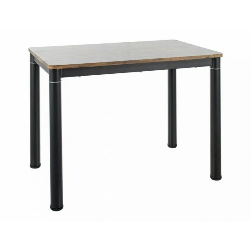 Обідній стіл DAMAR Горіх Вінтаж / Чорний мат 100X60 DAMAROVC100 Signal