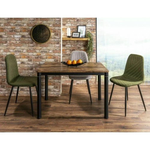 Обідній стіл DAMAR Горіх Вінтаж / Чорний мат 80X60 DAMAROVC80 Signal