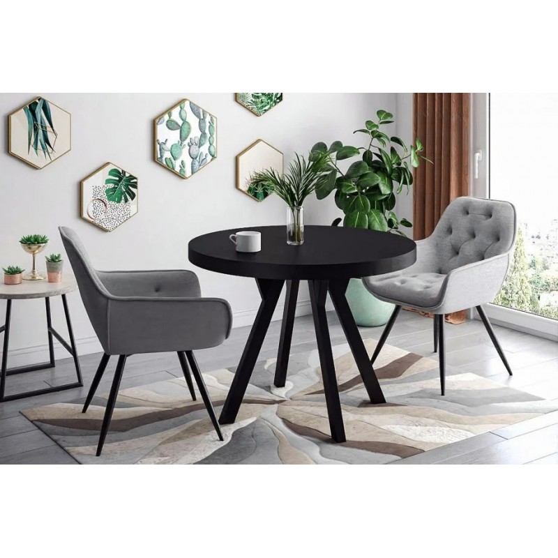 Стіл DOMINGO шпон чорний/чорний д.100x100(250) DOMINGOCCFI100 Signal