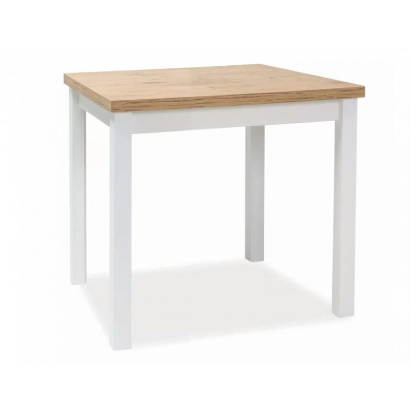 Стіл обідній ADAM 80*80 дуб ланцелот / білий мат ADAMDLBM80 Signal