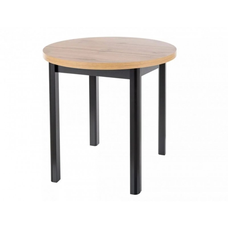 Стіл обідній ADAM дуб артизан / чорний d.80 ADAMDACZFI80 Signal