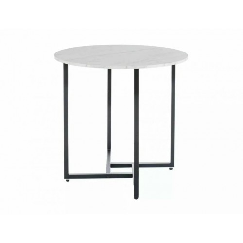 Стіл обідній ALTO II Білий Ефект Мармуру / Чорний Діаметр 80 ALTOIIBMAC80 Signal