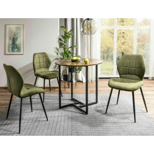 Стіл обідній ALTO II Бронзовий Рустик / Чорний Діаметр 80 ALTOIIBRRC80 Signal