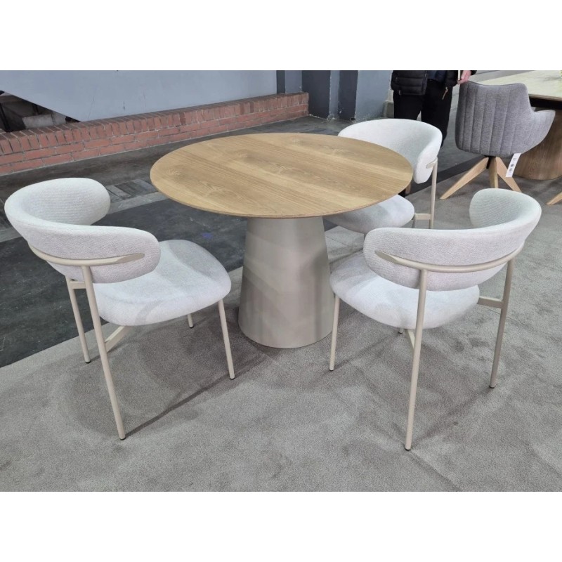 Стіл обідній ANGEL дуб / кашемір d.100 ANGELDBEFI100 Signal