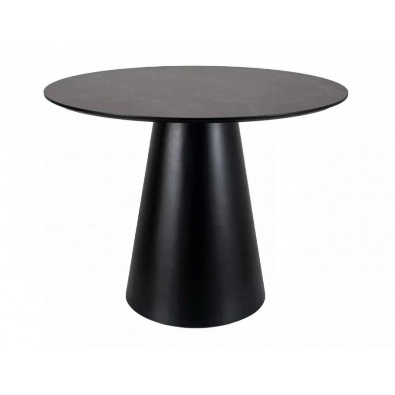 Стіл обідній ANGEL сірий еф.мармуру / чорний d.100 ANGELSZCFI100 Signal