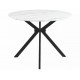 Стіл обідній ASTER Білий Ефект Мармуру / Чорний мат Стелаж Діаметр 100 ASTERBC100 Signal
