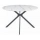 Стіл обідній ASTER Білий Ефект Мармуру / Чорний мат Стелаж Діаметр 120 Signal