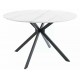 Стіл обідній ASTER Білий Ефект Мармуру / Чорний мат Стелаж Діаметр 120 Signal