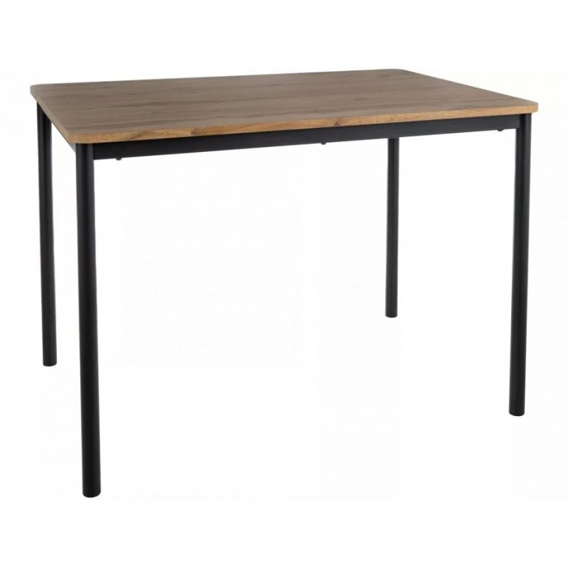 Стіл обідній CITY 110*75 дуб артизан / чорний CITYDAC110 Signal