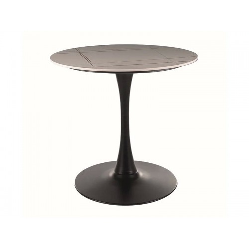 Стіл обідній ESPERO Білий матовий / Чорний діаметр 80 ESPEROBC80 Signal