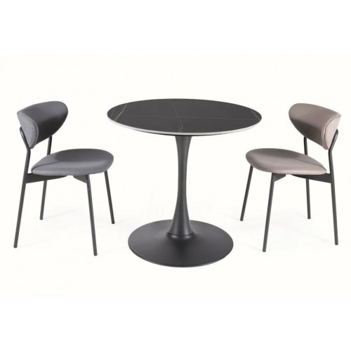 Стіл обідній ESPERO Чорний матовий / Чорний діаметр 80 ESPEROCC80 Signal