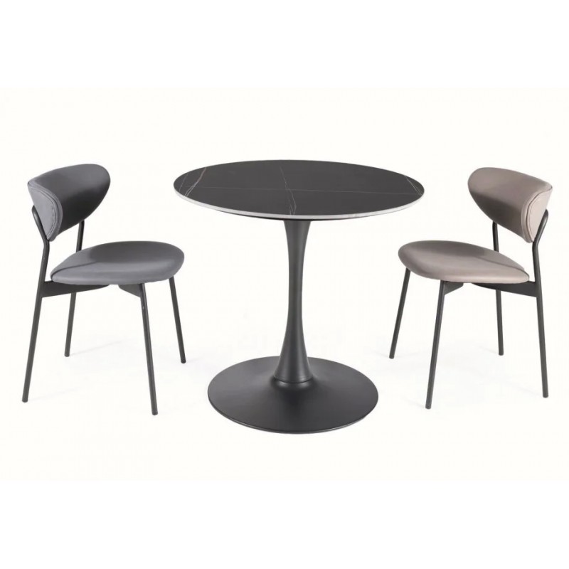 Стіл обідній ESPERO Чорний матовий / Чорний діаметр 80 ESPEROCC80 Signal