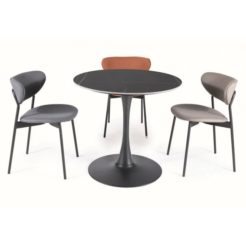 Стіл обідній ESPERO Чорний матовий / Чорний діаметр 80 ESPEROCC80 Signal