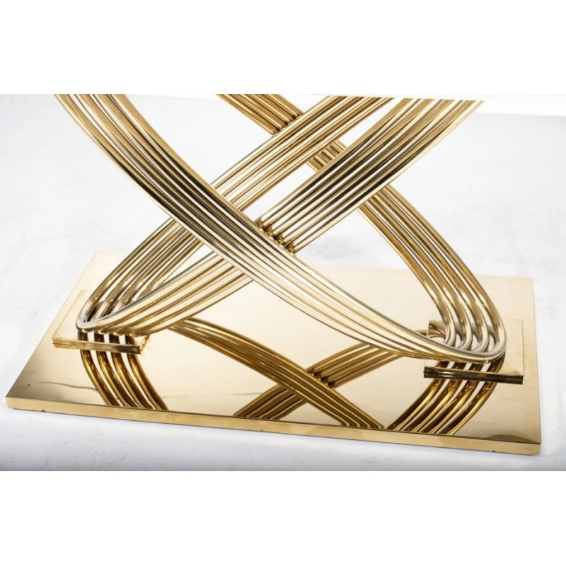 Стіл обідній HERMES Білий (ефект мармуру) / Золото 160X90 HERMESBZL160 Signal