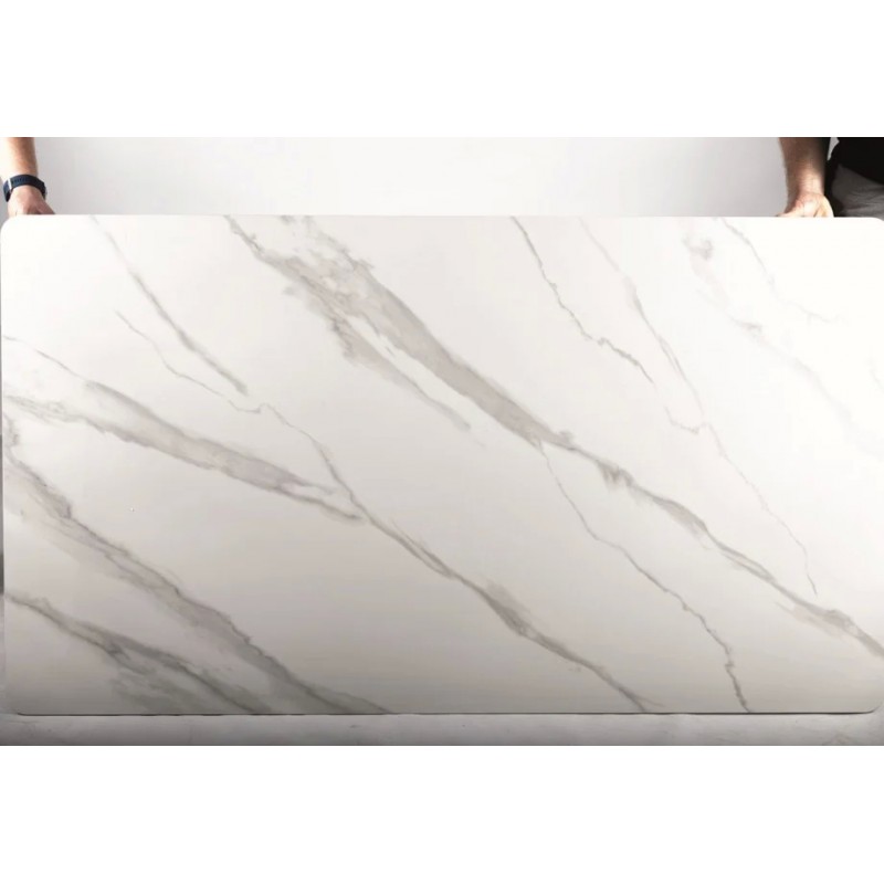 Стіл обідній HERMES Білий (ефект мармуру) / Золото 160X90 HERMESBZL160 Signal