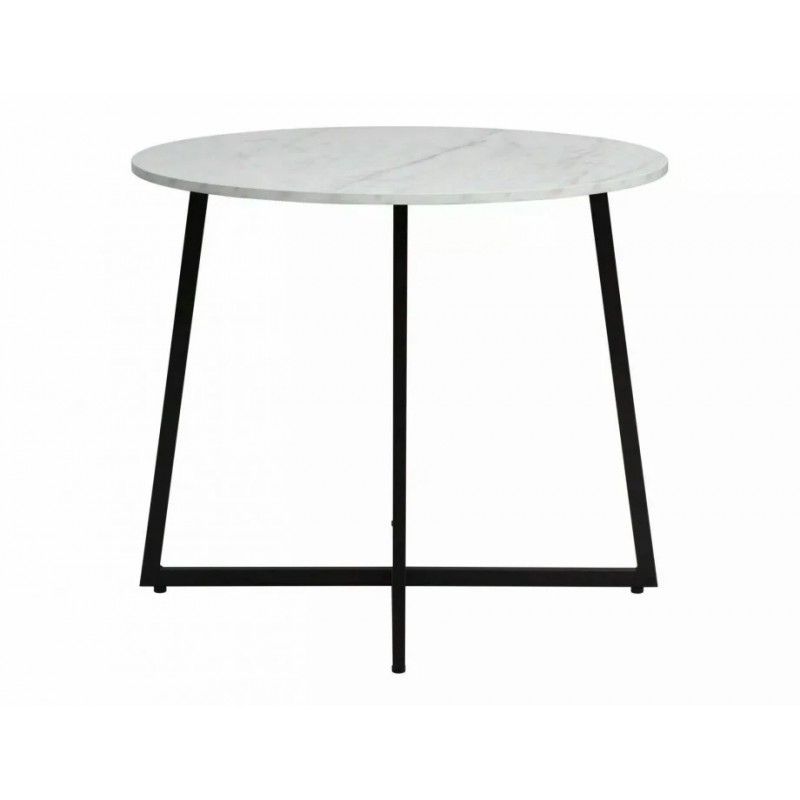 Стіл обідній LUNA Білий Ефект Мармуру / Чорний Діаметр 90 LUNABMAC Signal
