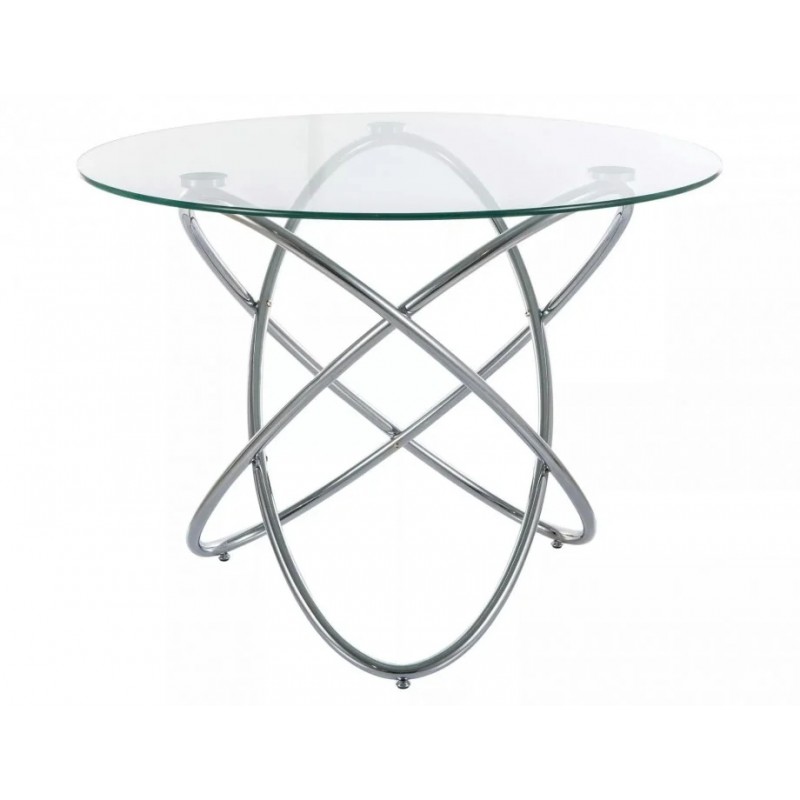 Стіл обідній ORBIT прозорий / хром d.100 ORBITTCHFI100 Signal