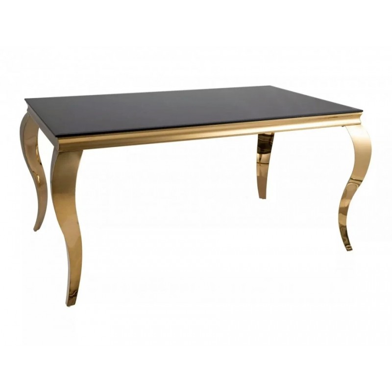 Стіл обідній PRINCE 150*90 чорний / золото PRINCECZL150 Signal
