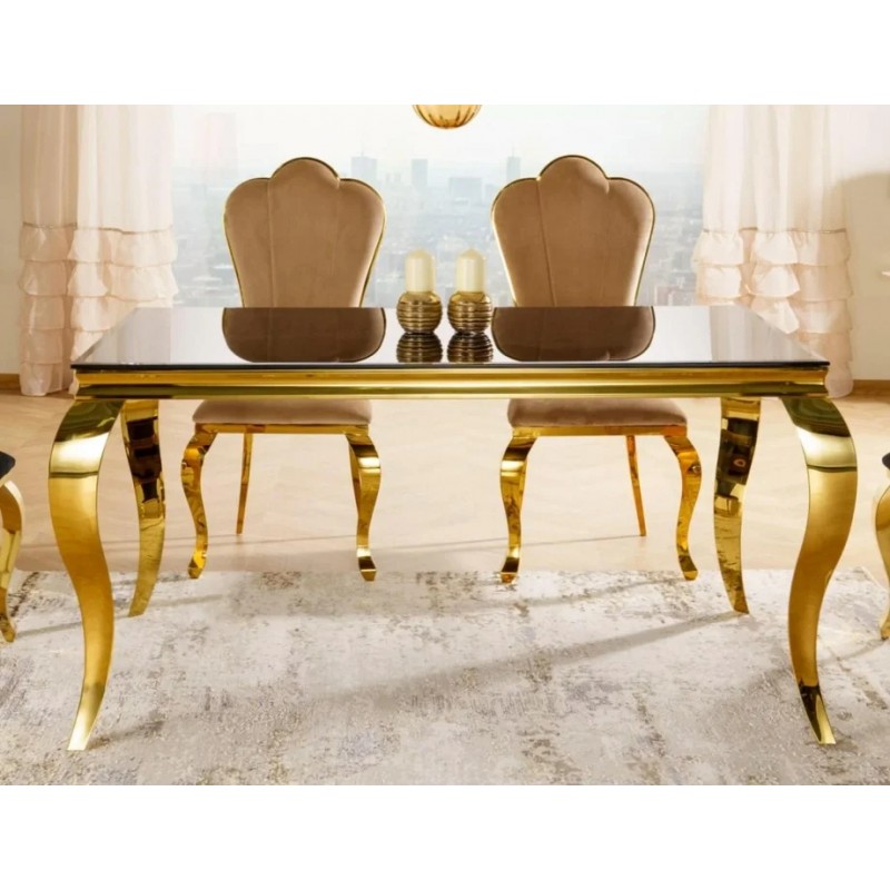 Стіл обідній PRINCE 150*90 чорний / золото PRINCECZL150 Signal