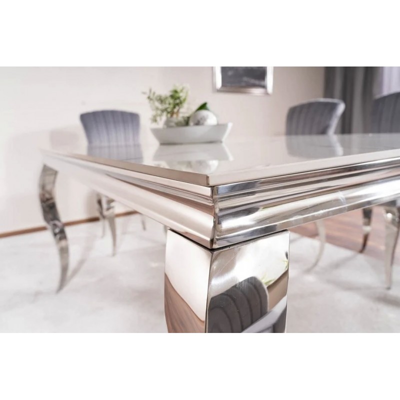 Стіл обідній PRINCE CERAMIC 180*90 білий CALACATTA/хром PRINCECBCH180 Signal