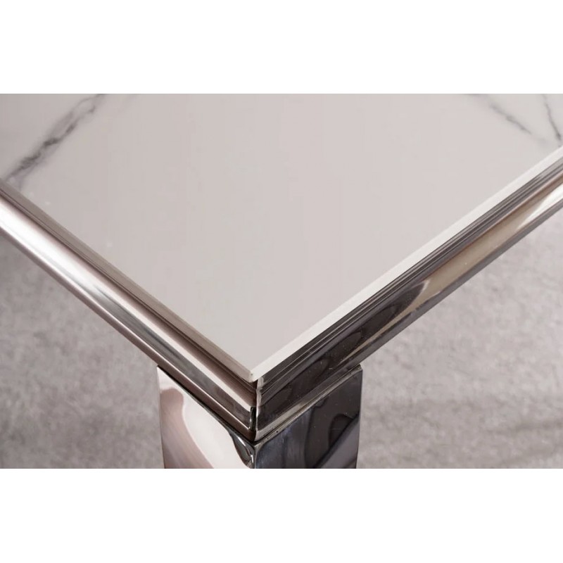 Стіл обідній PRINCE CERAMIC 180*90 білий CALACATTA/хром PRINCECBCH180 Signal