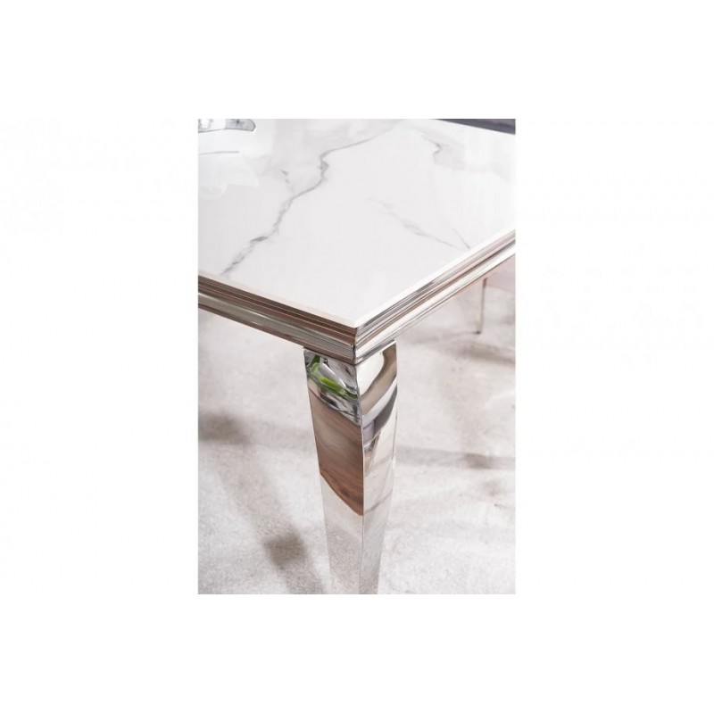 Стіл обідній PRINCE CERAMIC 180*90 білий CALACATTA/хром PRINCECBCH180 Signal