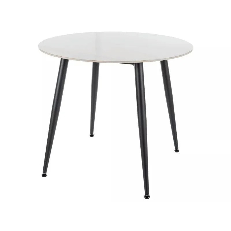 Стіл обідній RION білий / чорний d.90 RIONBCFI90 Signal